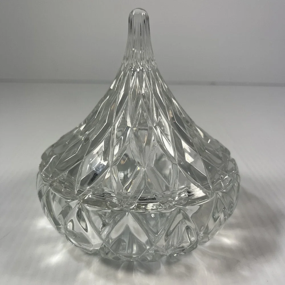 Famous Hersheys Kiss Crystal Candy Dish Clear